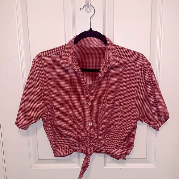 Gingham Button Down Shirt - Picture 1 of 3